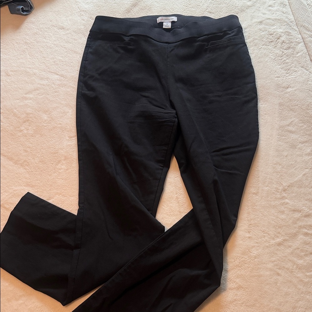 Liz Claiborne Black Straight Leg Pants